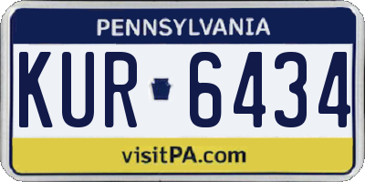 PA license plate KUR6434