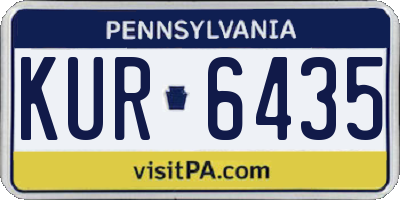 PA license plate KUR6435