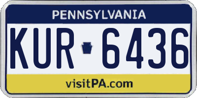 PA license plate KUR6436