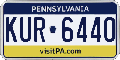 PA license plate KUR6440