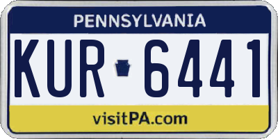 PA license plate KUR6441