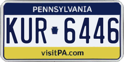 PA license plate KUR6446