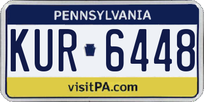 PA license plate KUR6448