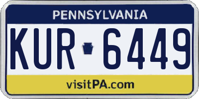 PA license plate KUR6449