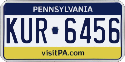 PA license plate KUR6456