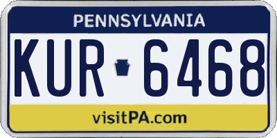 PA license plate KUR6468