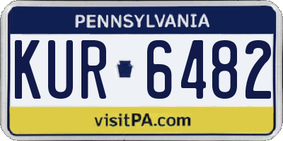 PA license plate KUR6482