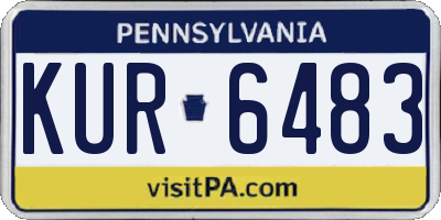 PA license plate KUR6483
