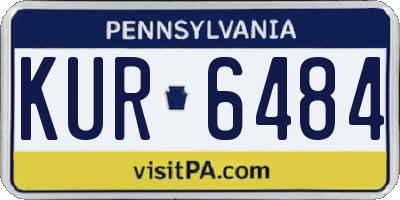 PA license plate KUR6484