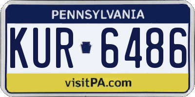 PA license plate KUR6486