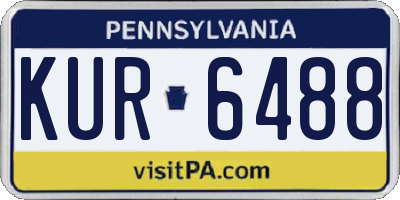 PA license plate KUR6488