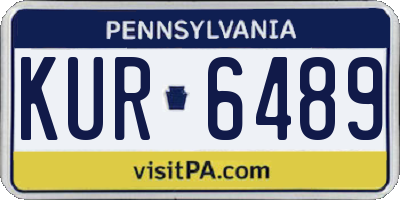 PA license plate KUR6489
