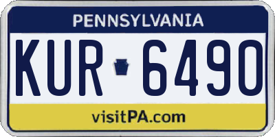 PA license plate KUR6490