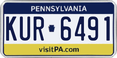 PA license plate KUR6491