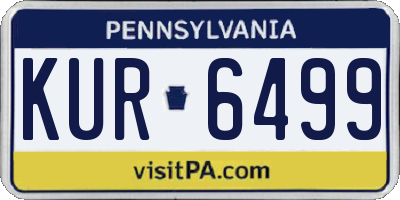 PA license plate KUR6499