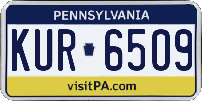 PA license plate KUR6509