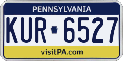 PA license plate KUR6527