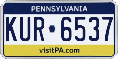 PA license plate KUR6537