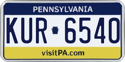 PA license plate KUR6540