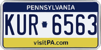 PA license plate KUR6563