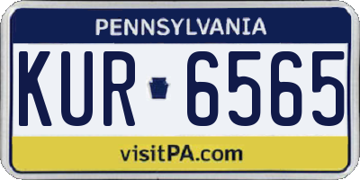 PA license plate KUR6565