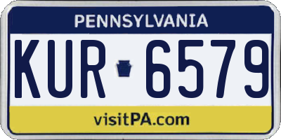 PA license plate KUR6579