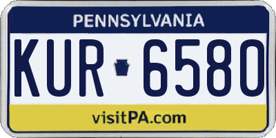 PA license plate KUR6580