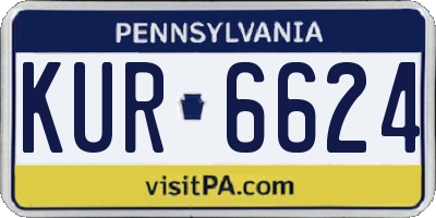 PA license plate KUR6624