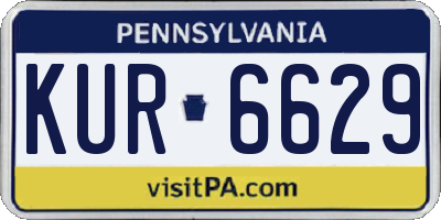 PA license plate KUR6629