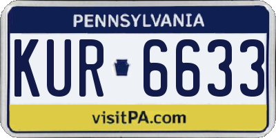 PA license plate KUR6633