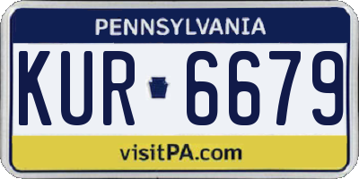 PA license plate KUR6679