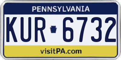 PA license plate KUR6732