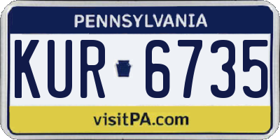 PA license plate KUR6735