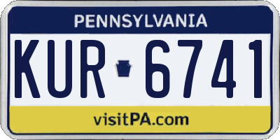PA license plate KUR6741