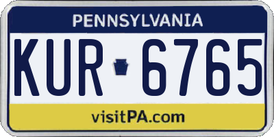 PA license plate KUR6765