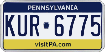 PA license plate KUR6775