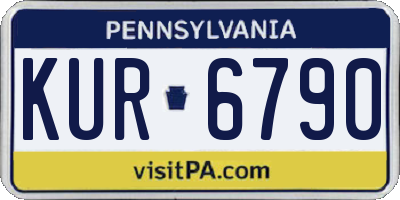 PA license plate KUR6790