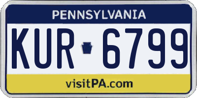 PA license plate KUR6799