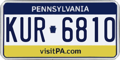 PA license plate KUR6810