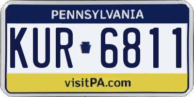 PA license plate KUR6811