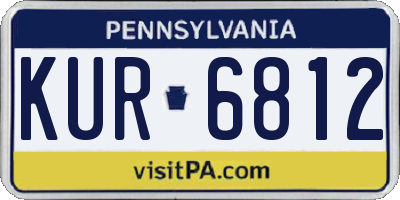 PA license plate KUR6812
