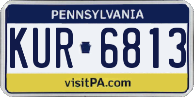PA license plate KUR6813