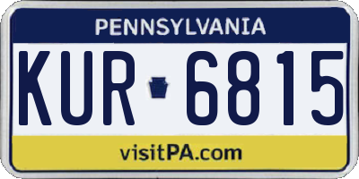 PA license plate KUR6815