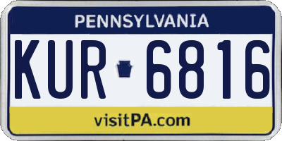 PA license plate KUR6816