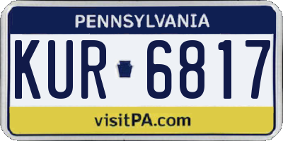 PA license plate KUR6817