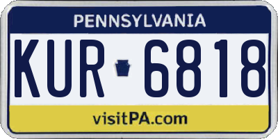 PA license plate KUR6818