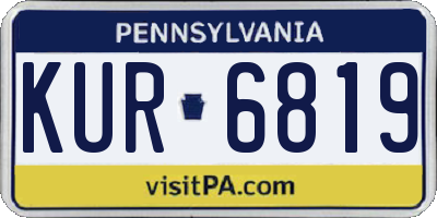 PA license plate KUR6819