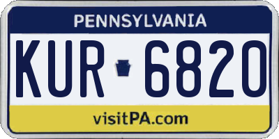 PA license plate KUR6820