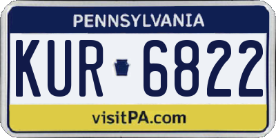 PA license plate KUR6822