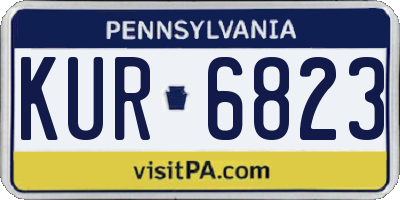 PA license plate KUR6823